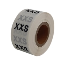 Pp Şeffaf Beden Size Etiketi 25mm X 25mm Çap Ruloda 500 Adet Xx Small Çok Renkli