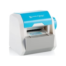 Küçük İşletmeler Ve Kendin Yap El Sanatları İçin Çıkartma, Mini, 2,5 İnç Çıkartma Ve Etiketleme Makinesi, Taşınabilir, Kalıcı Yapıştırıcı İçerir, Önceden Yüklenmiş Xrn250-cften , Mavi/gri