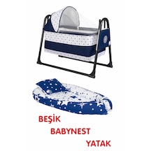 Özbay Btrend Babynest Yatak Ve Yastık+ Sallanır Sepe Lacivert