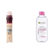 New York Anti Age Eraser Kapatıcı, 00 Ivory, 6.8 Ml + Skin Naturals Micellar Kusursuz Makyaj Temizleme Suyu 400 Ml