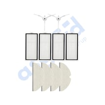Roborock Q5, Q5+, Q5 Pro,q5 Pro+ Uyumlu 2 Yan Fırça 4 Filtre 4 Mop Pkt-iasgf0000471