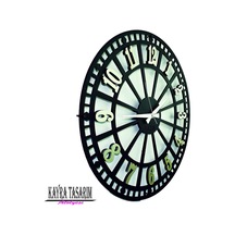 RUSTİK LATİN BÜYÜK BOY DUVAR SAATİ SILVER 70CM Diğer