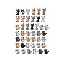 Minimal Kediler Sticker Set