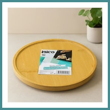 Trendexa Bambu Yuvarlak Sunum Tepsisi 24.5 Cm Ayaklı Mac