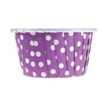 Mor Puantiyeli Muffin Pet Kapsül 50 Li 50x39 Mm Mor Diğer