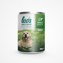 Leos Sığır Parça Etli Soslu Konserve Yetişkin Köpek Maması 400 G