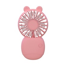 Yaz Taşınabilir Mini Fan Küçük Cep Fanı Karikatür Fan El Tipi Fan Açık Hava Mini Elektrikli Fan, Pembe 9609 Renkli
