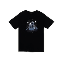 Stoned&Fame Unisex Siyah Gemi Galaksi Astronot T-shirt SIYAH