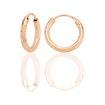 Gümüş Rose Lazer Kesimli 14 Mm Halka Küpe Barcode Rose