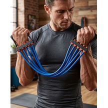 Fitness Direnç Lastiği Evde Spor İçin Çok Amaçlı Egzersiz Bandı Açık Bej