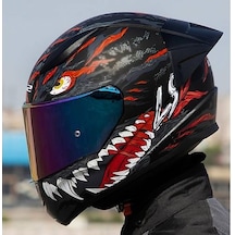 Ls2 Rapıd 2 Race Kaıju Fullface Motosiklet Kaskı Gökkuşağı Camlı Siyah