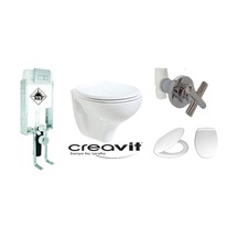 Nkp Gömme Rezervuar + Ara Kesme + Tp320 Creavit Asma Klozet + Akd