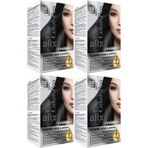 Alix 50Ml Kit Saç Boyası 1.0 Siyah (4 Lü Set)