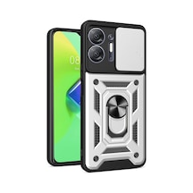 Constraın Infinix Hot 30 5g İle Uyumlu Kaze Tora Kamera Korumalı Sürgülü Yüzüklü Armor Military Tank Kızaklı K Diğer