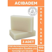 Doğal Güzel Kokulu Derinlemesine Cilt Yüz Temizleyici Nemlendirici Organik Acıbadem Sabunu 3 Adet