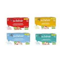 Schesir 4 Çeşit Karma Tam Ve Dengeli Jöleli Multipack Kedi Konservesi 6 X 50 G 4 Lü Paket