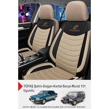 Panther Serisi Keten Kumaş Oto Koltuk Kılıfı Tofaş Kartal-şahin-doğan-serçe-tempra İle Uyumlu Bej