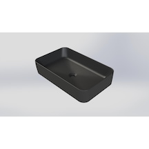 Turkuaz Cerastyle Hera Tezgahüstü Mat Siyah Lavabo 50 x 36 Cm