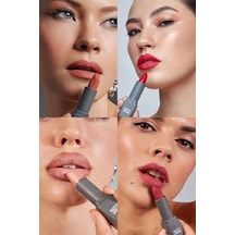 Yoğun Renk Veren Uzun Süre Kalıcı Nemlendirici Kadifemsi Mat Ruj - Matte Lipstick 406 Soft Terracott Çok Renkli