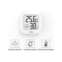 Yeşil Mini Lcd Dijital Termometre Higrometre Kapalı Oda Elektronik Sıcaklık Nem Ölçer Sensörü Ölçer Hava İstasyonu Ev İçin