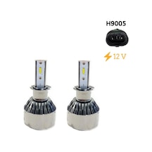 Led Far Ampulü Küçük Kasa Beyaz H9005 36W 4800Lm 12 Laam905