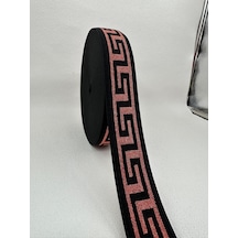 Paşateks 4 Cm Simli Dokuma Lastik-5 Metre-siyah