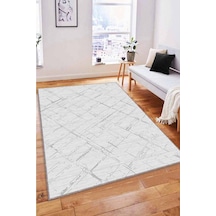 Gri Spor Kaymaz Tabanlı Makinede Yıkanabilir Halı Cz001n11
