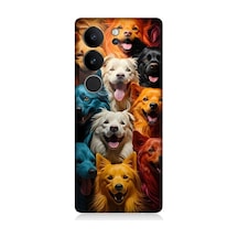 Vivo V29 5g Uyumlu Sevimli Köpekler Desenli Silikon Kılıf