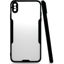 Lvsqvr Newface Apple Uyumlu iPhone Xs Max Kılıf Platin Silikon - Siyah