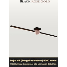 Unop Rose Gold Lineer Tavan Avize - Aşağı Işık Doğal Işık