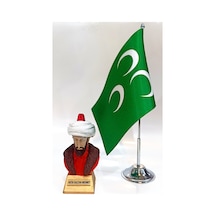 Fatih Sultan Mehmet Biblo 15 X 7 Cm + 3 Hilalfet Bayrağı
