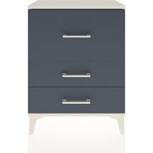 Arges Komodin Tek Raflı 2 Çekmeceli 60x30x80 Aytaşı-antrasit Aytaşı