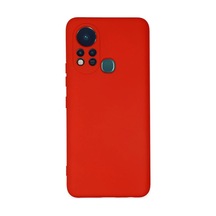 İnfinix Hot 11s Kılıf Nano İçi Kadife Silikon - Kırmızı 0.2M-Çok Renkli