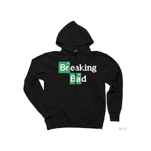 Breaking Bad Siyah Fermuarlı Kapşonlu Sweatshirt Siyah
