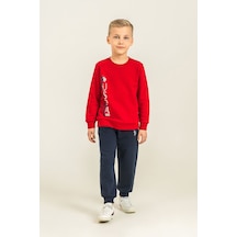 U.S. Polo Assn. Erkek Çocuk Baskılı Kırmızı Uzun Kol Eşofman Takımı Us2601-c-v1 Us2601-c-v1
