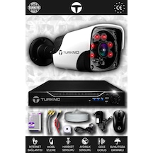 Turkno 1 Kameralı Pania 1 Dış Kamera Set HDD'siz Full HD Gece Görüşlü Güvenlik Kamerası Sistemi