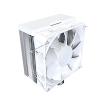 Nx400 - Cpu Hava Soğutucu, Tek Kule, 4 Gelişmiş Isı Borusu, 52-fin Isı Emici, E28, 120mm Fdb Statik Basınçlı Fan, 28mm Fan Kalınlığı, Köşe Kapağı Ayak Pedleri, Parlak Üst Kapak - Beyaz