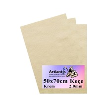 Krem Keçe 50x70 Cm 2.0 Mm 3 Adet Renkli Hobi Keçesi Elişi Keçesi Anasınıfı Kreş Okul Öncesi Diğer