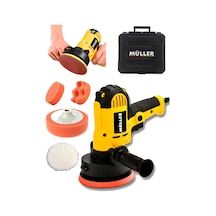 Pro Müller Wax 1000 Motor Korumalı Metal Şanzıman Devir Ayarlı Zımpra Pasta Cila Polisaj Makinesi Çantalı