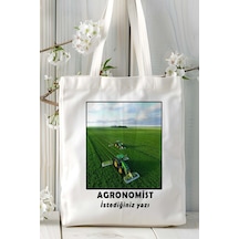 Art Hediye Agronomist Baskılı Bez Omuz Çantası Kişiye Özel Model 7 Çok Renkli