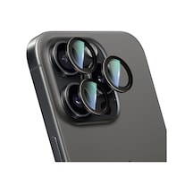 Iphone Uyumlu 16 Pro Caseworld Karbon Fiber Serisi Anti Reflective Ultra Clear Kamera Lens Koruyucu Siyah