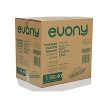 Evony Yumuşak Elastik Kulaklı 50'li 40 Kutu Cerrahi Maske Yeşil
