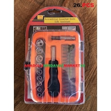 Tools Bits Uç Seti Lokma Takımı Tornavida Seti 26 Parça Set