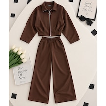 Kokoş Bebe Trend Modal Pile Detaylı 2 Li Modal Oysho Kız Çocuk Takım - 7/16 Yaş - 31930 Kahverengi