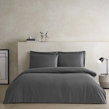 Linens Tencel Çift Kişilik Nevresim Kılıfı Antrasit
