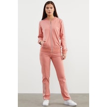 Sementa Sim Şerit Detaylı Eşofman Takım - Pembe 001 Sementa Sim Şerit Detaylı Eşofman Takım - Pembe 001