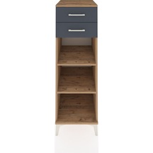 Kronos Dolap 2 Raflı 2 Çekmeceli 44x59x134 Çam-antrasit Atlas Çam