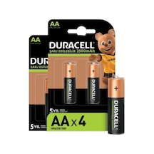 Duracell Şarj Edilebilir AA 2500 maH Pil 2'li Paket x 2 (4 Adet) - 50003941079772
