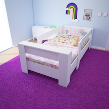 Herseycik Ninnimo Montessori Mdf Karyola Beyaz Y25 - 90X190 Yatak Uyumlu Beyaz