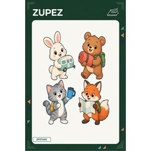 Minik Karavan Gezisi 19x25 Cm Ütüyle Uygulanan Baskı Zpz1342 - 928156595